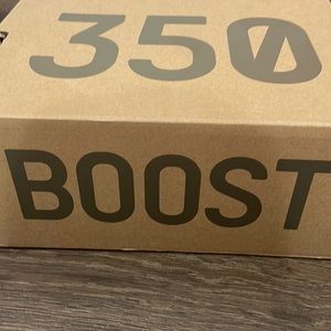 White reflective yeezys Boost 350